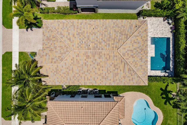 a view of a yard with an outdoor space