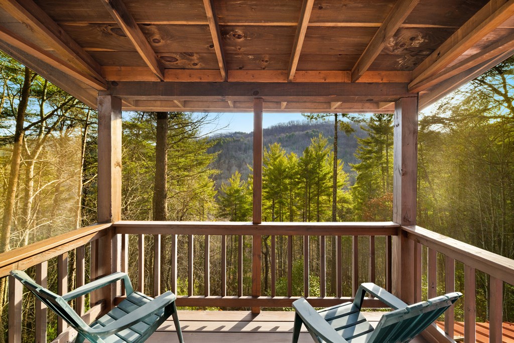 148 Dream Cove Road Cherry Log, GA 30522 - Photo 15 of 29 a view of a two chairs in the balcony