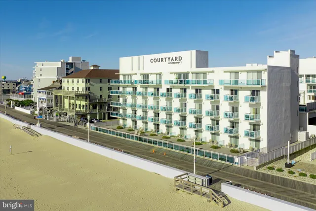 a front view of a building