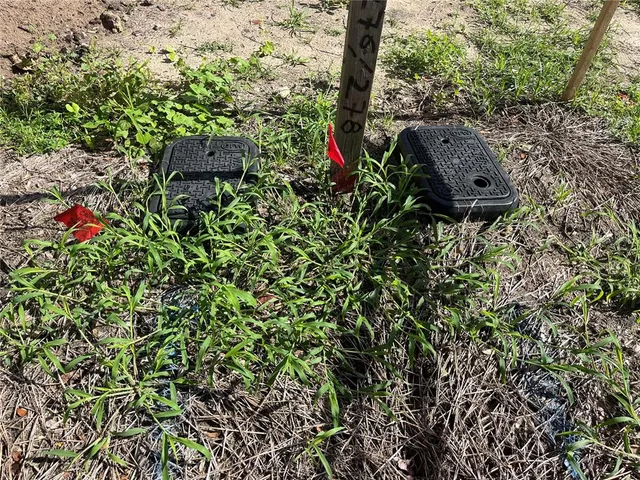 a view of a bench in a garden