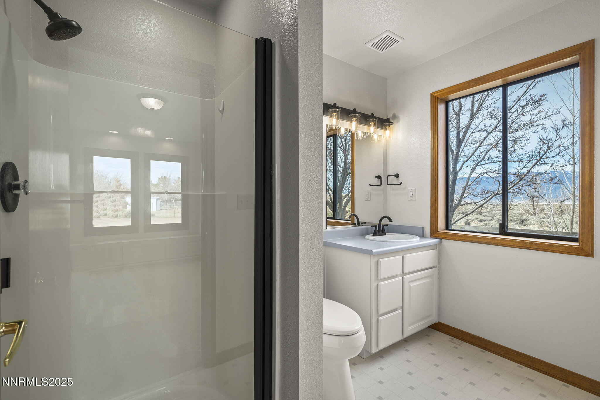 1653 Dees Lane Minden, NV 89423 - Photo 19 of 36 a bathroom with a toilet sink and mirror