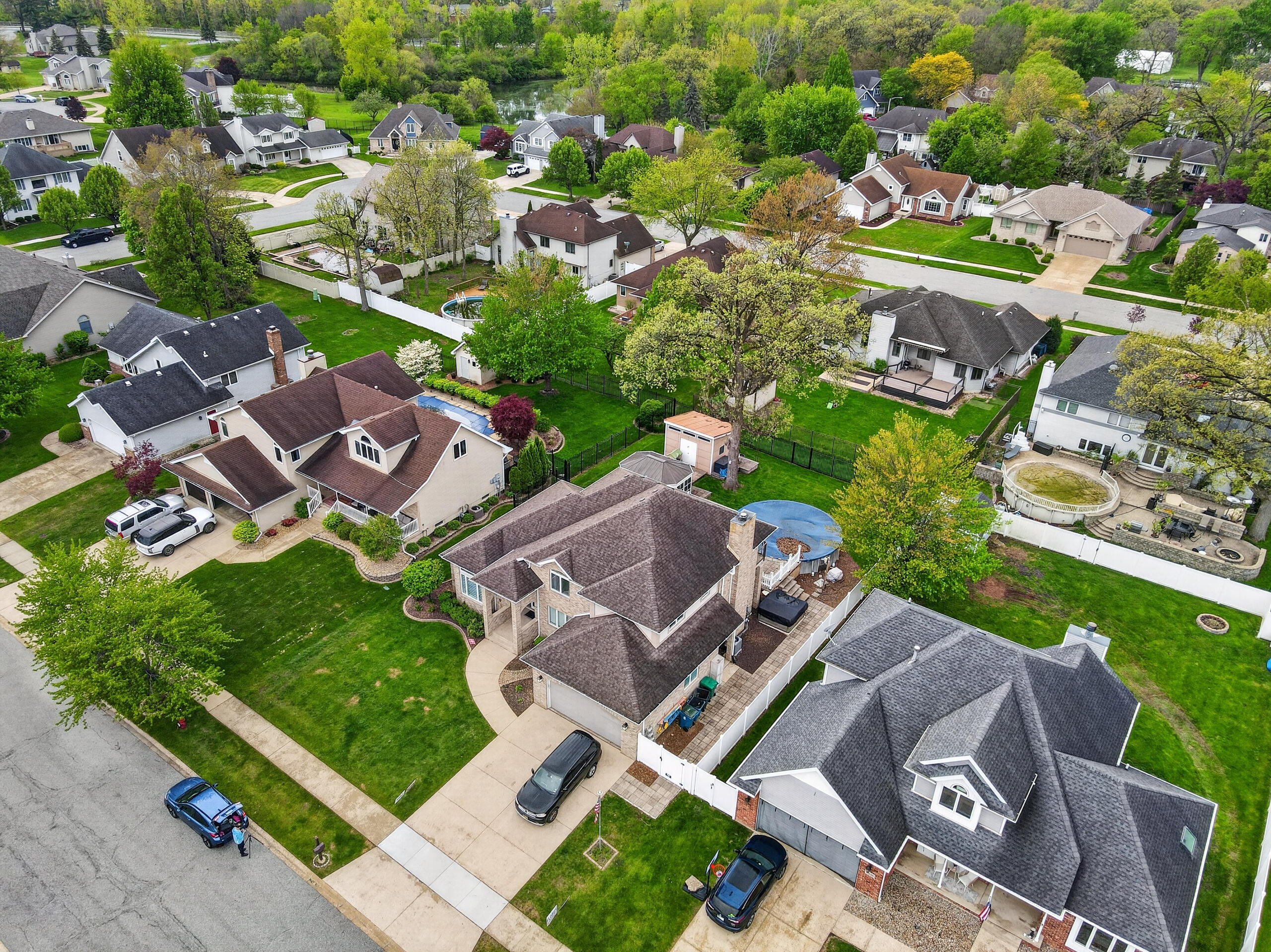 2914 Morningside Drive Crown Point, IN 46307 - Photo 3 of 41 an aerial view of residential house with outdoor space and street view