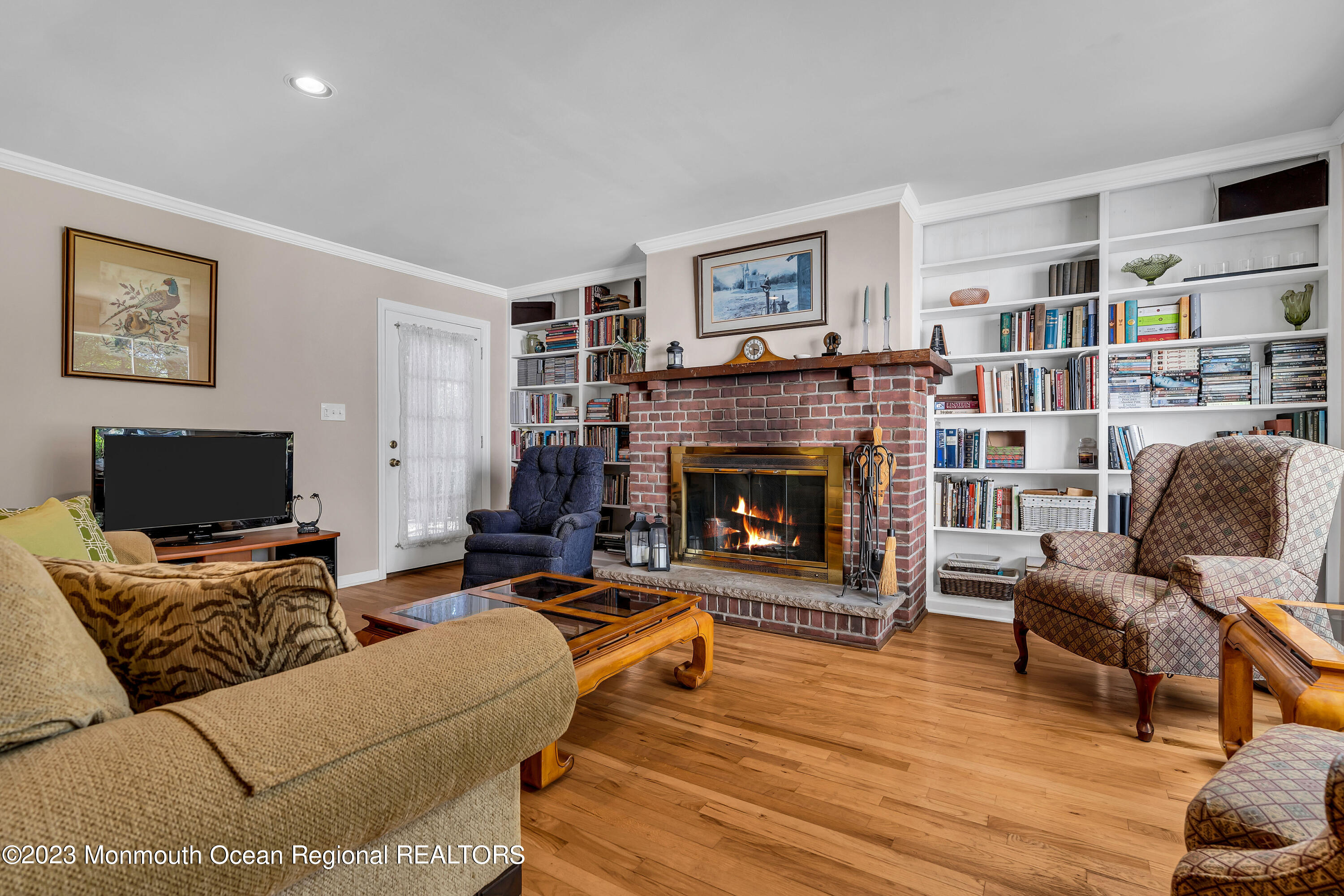 387 Oak Hill Road Red Bank, NJ 07701 - Photo 13 of 48 Family Room w Fireplace