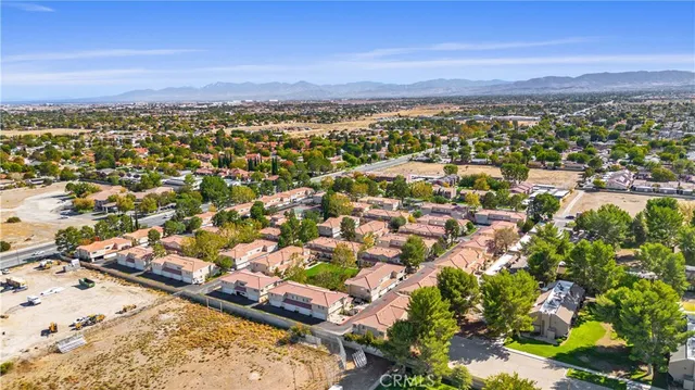 an aerial view of a city