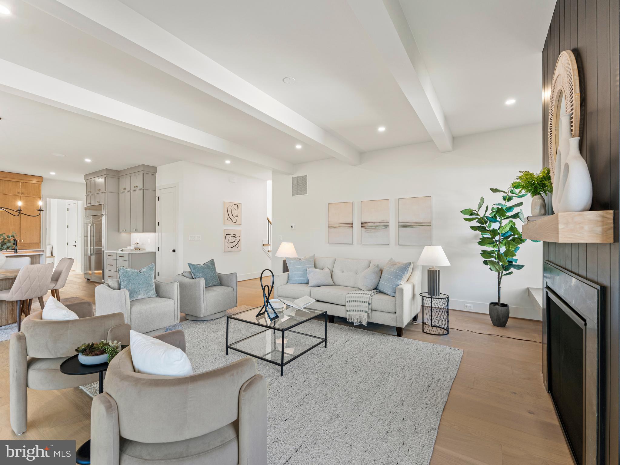 406 Dove Circle Southwest Vienna, VA 22180 - Photo 9 of 47 a living room with furniture a fireplace and a potted plant
