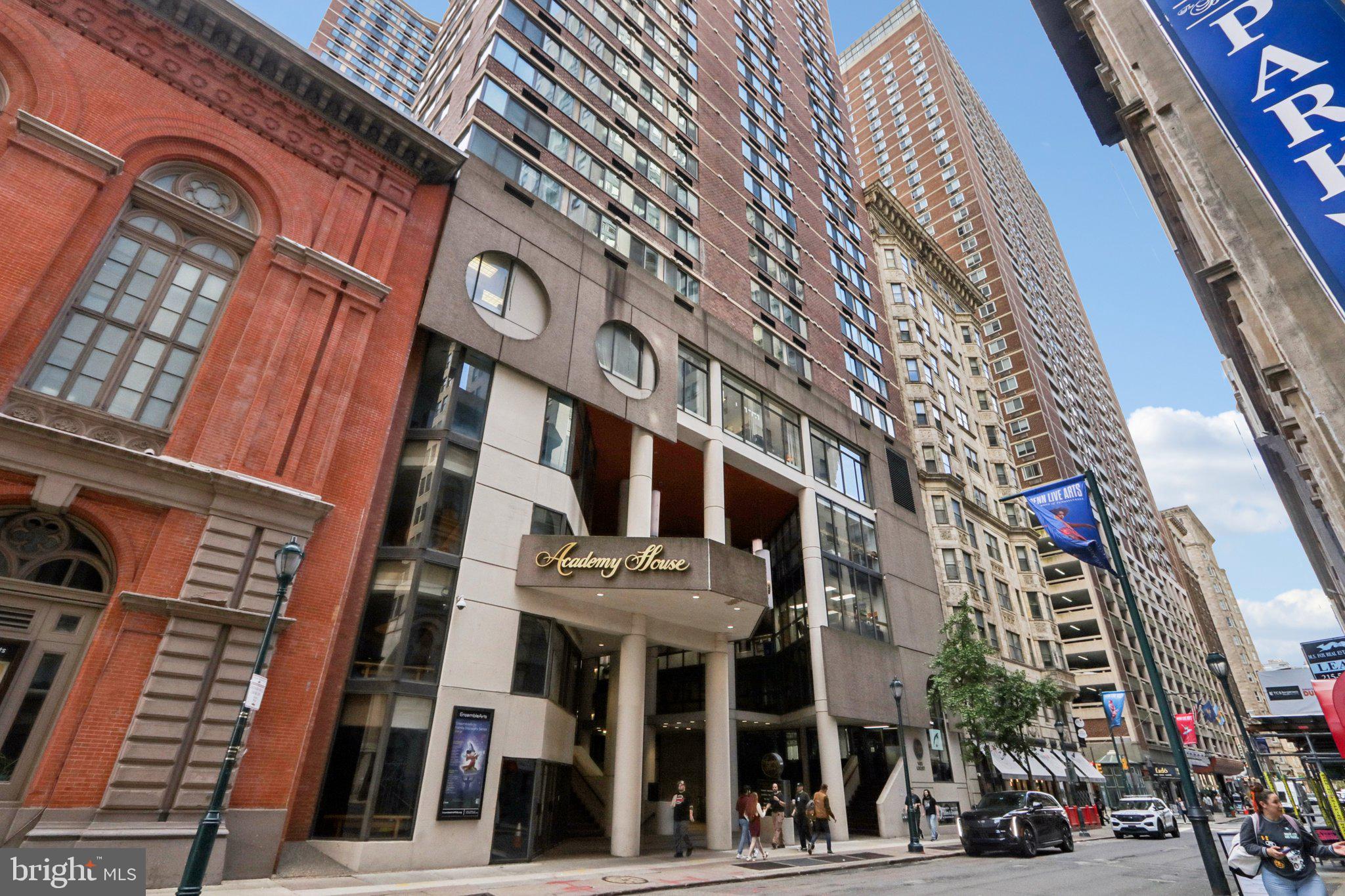1420 Locust Street, Unit 7O Philadelphia, PA 19102 - Photo 34 of 53 a view of a building with many windows