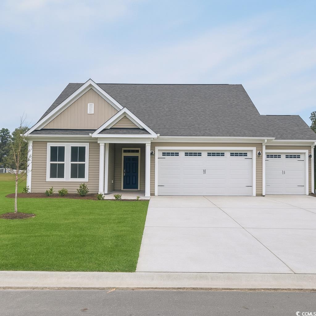 544 Sheepbridge Way Longs, SC 29568 - Photo 1 of 3 Craftsman house with roof with shingles, concrete driveway, a front yard, and board and batten siding