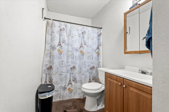 a bathroom with a toilet a sink and a shower