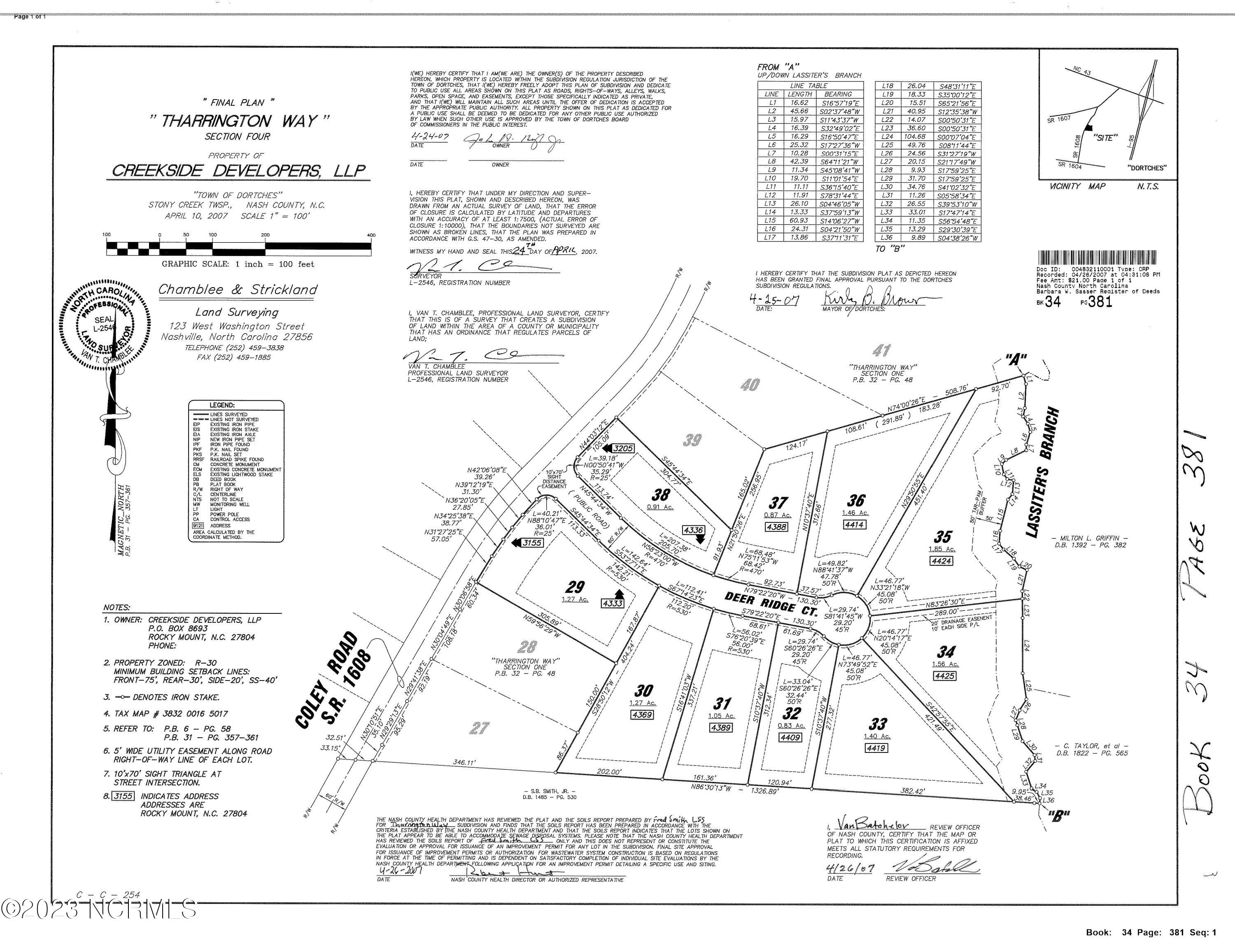 4424 Deer Ridge Court Rocky Mount, NC 27804 - Photo 2 of 3 Deer Redge Court Plat