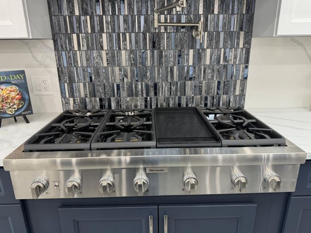 a close view of stove top oven