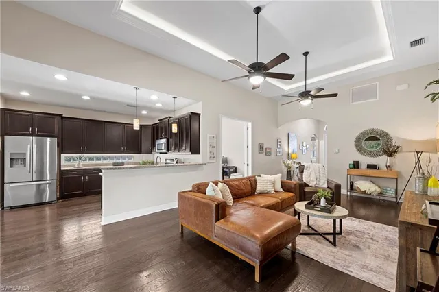 a outdoor living space with furniture