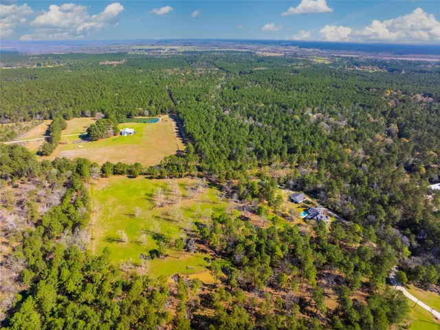 a view of a lake with a city