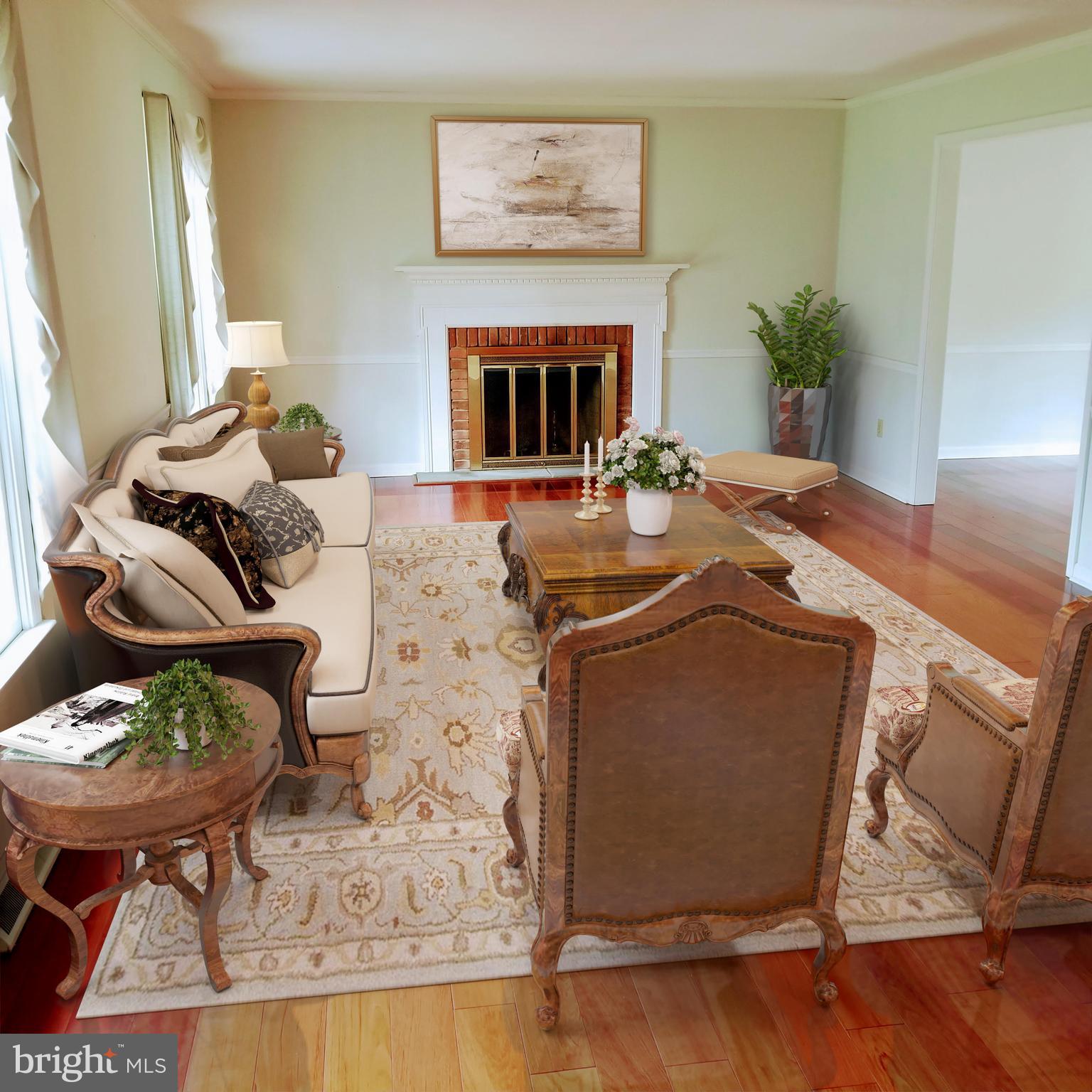 6996 Ely Road New Hope, PA 18938 - Photo 3 of 24 Formal Living Room With Wood Burning Fireplace