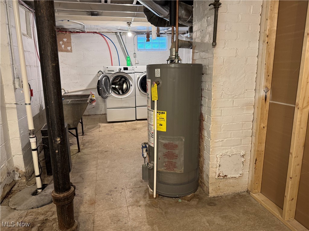 1139 Kessel Avenue Akron, OH 44310 - Photo 10 of 36 Utilities featuring gas water heater, independent washer and dryer, and a sink