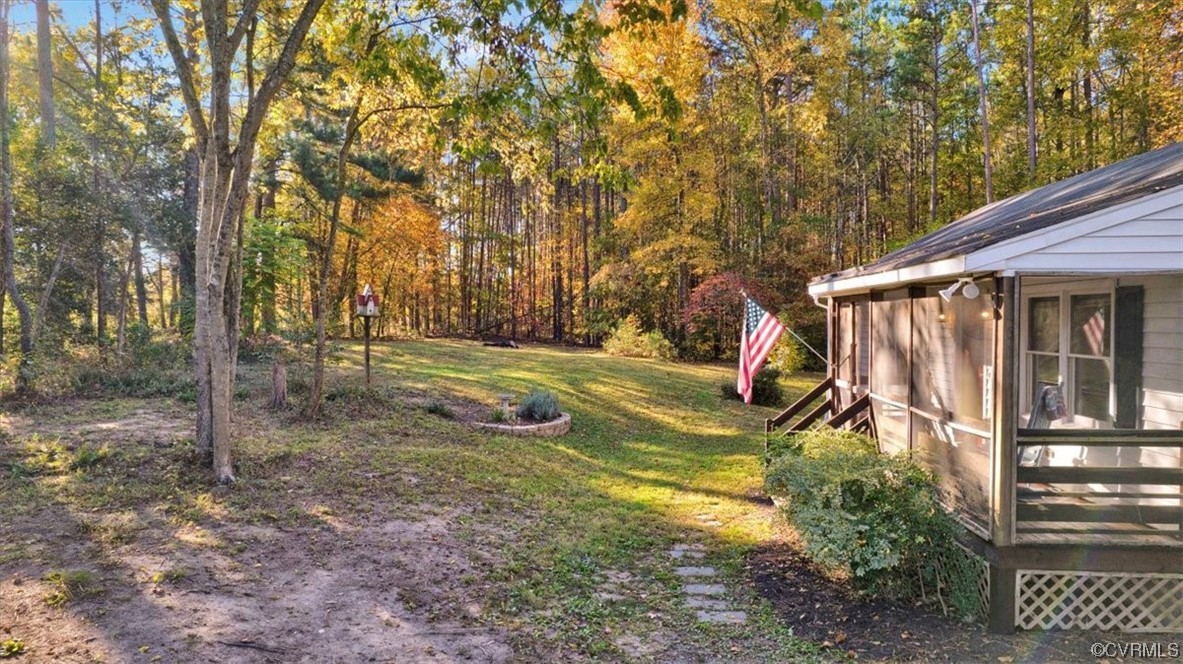 3350 Forest Grove Road Sandy Hook, VA 23153 - Photo 5 of 42 a view of a backyard with basketball court