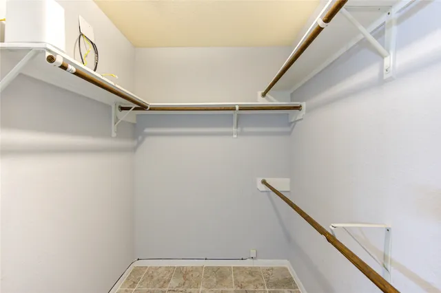 a view of a room with rack on the wall