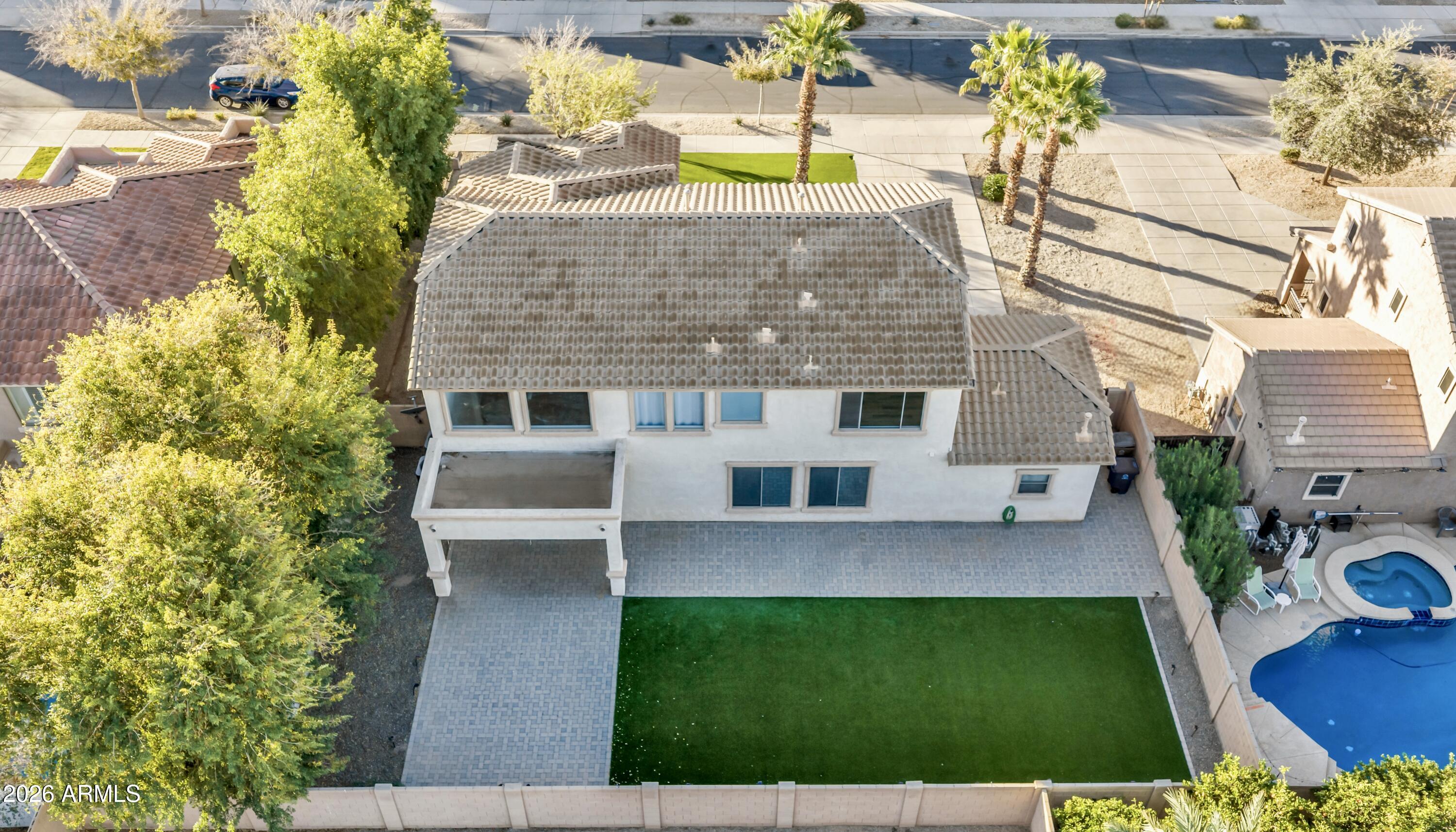 19760 East Mayberry Road Queen Creek, AZ 85142 - Photo 68 of 71 a aerial view of a house with garden