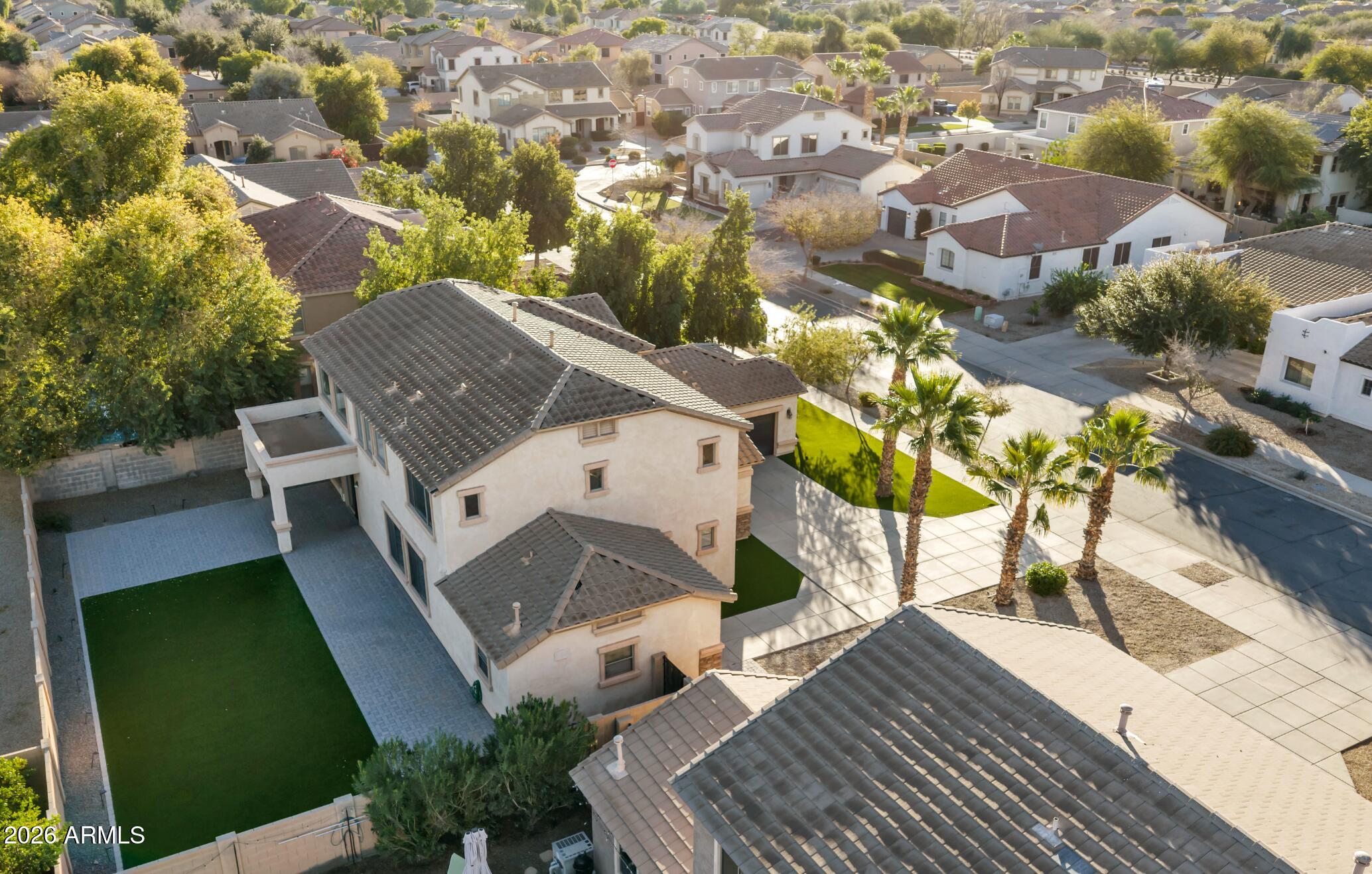 19760 East Mayberry Road Queen Creek, AZ 85142 - Photo 70 of 71 an aerial view of a house with a yard