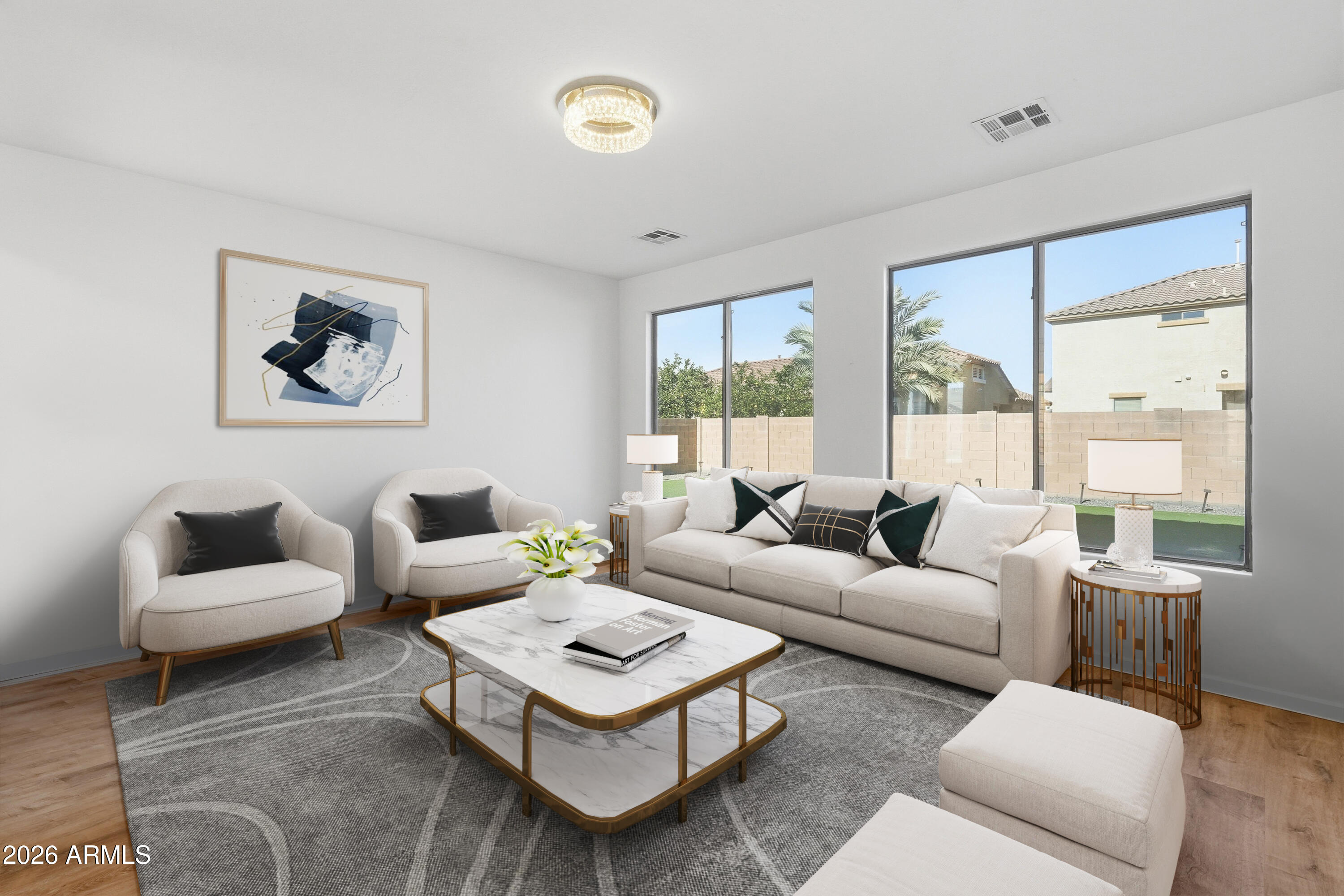 19760 East Mayberry Road Queen Creek, AZ 85142 - Photo 9 of 71 a living room with furniture and a large window