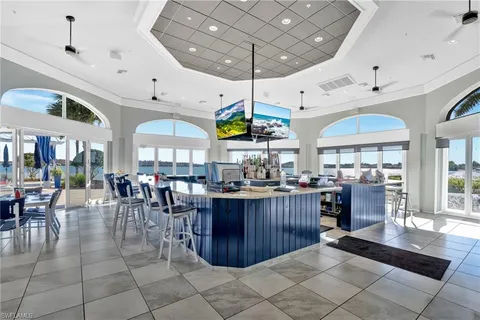 a view of a lake with houses