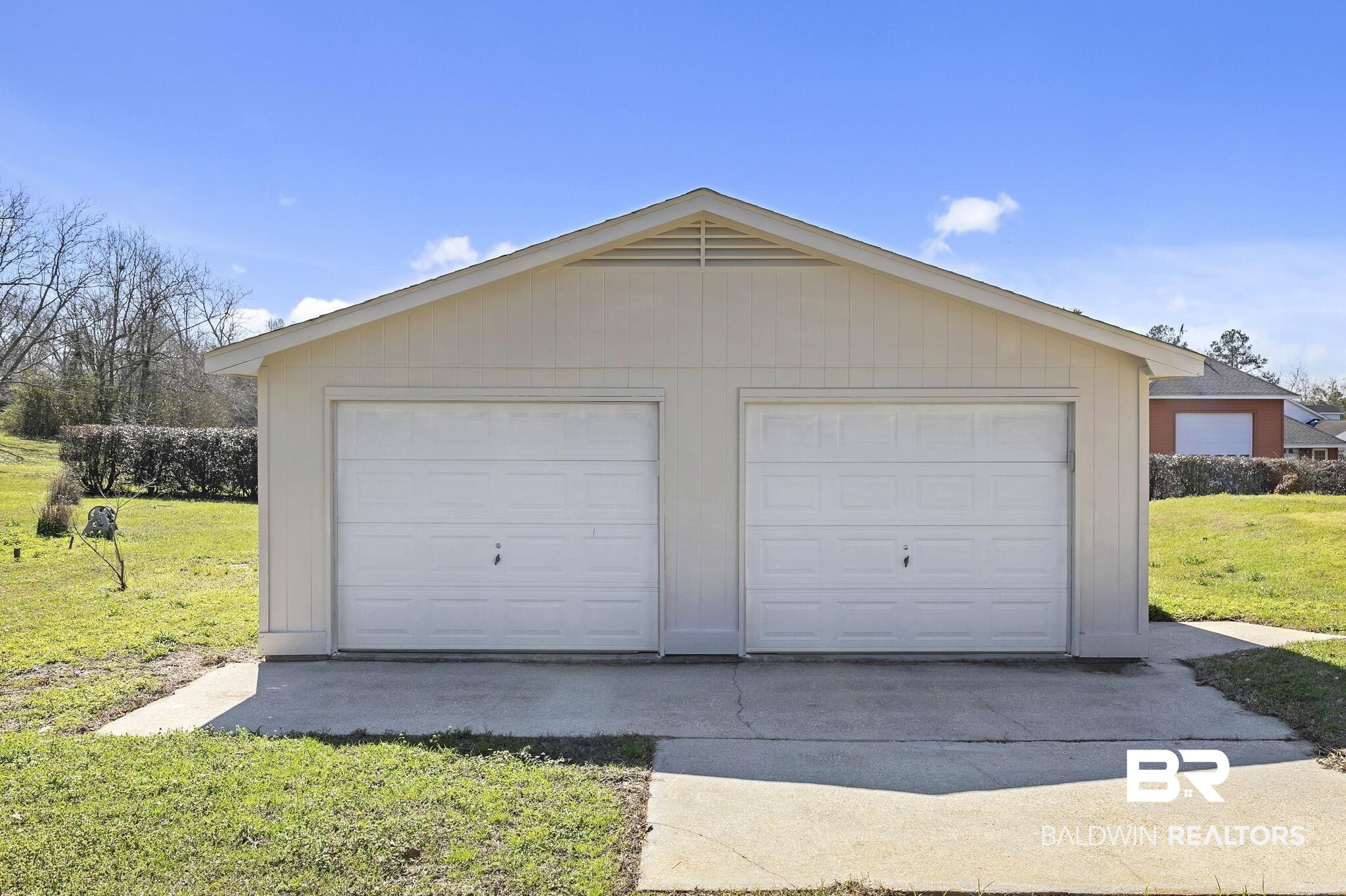 10238 Grove Drive Fairhope, AL 36532 - Photo 32 of 39 View of detached garage, stand alone 2 car garage. Perfect for a shop, man cave, or flex space of your choice!