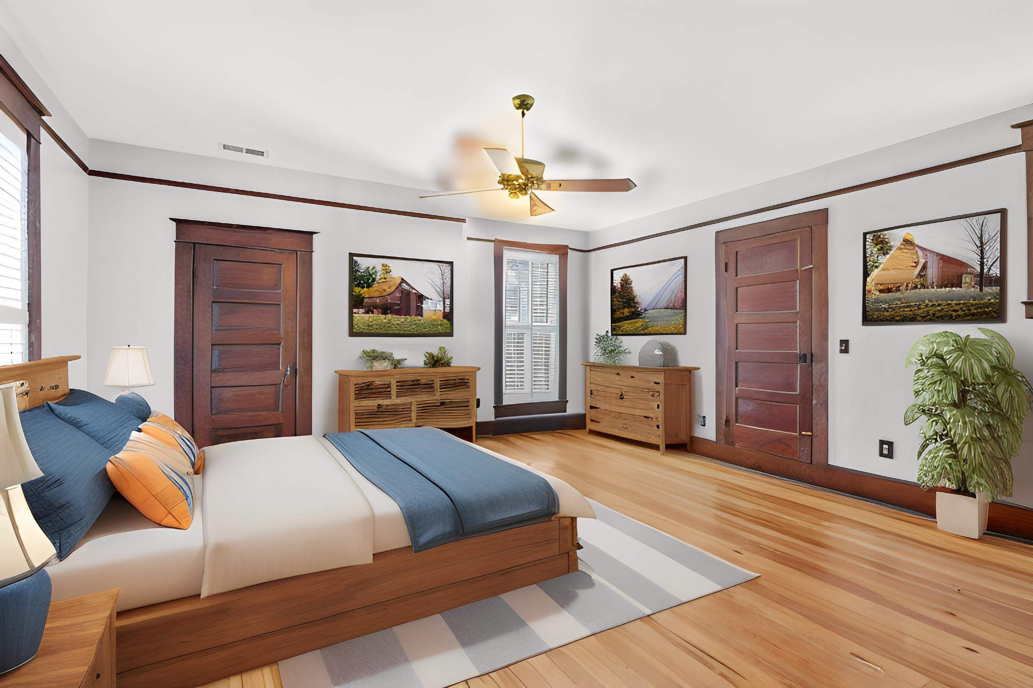 10587 Fulton Road Ripley, TN 38063 - Photo 20 of 29 a bedroom with a large bed wooden floor and window