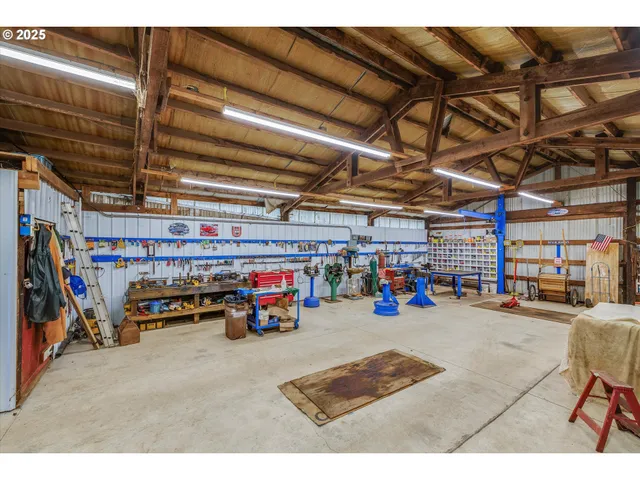 a view of a car garage