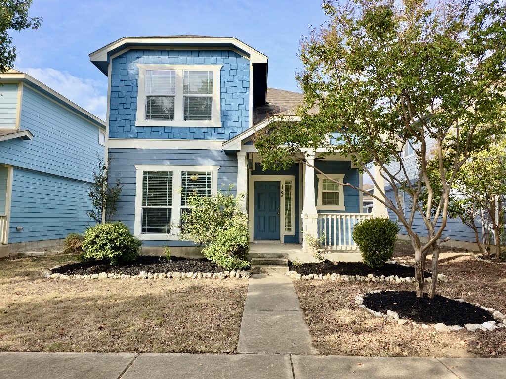 a front view of a house