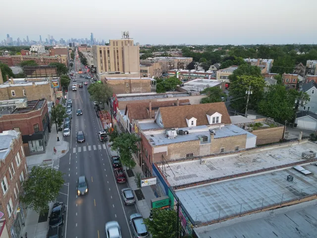 a view of a city from terrace
