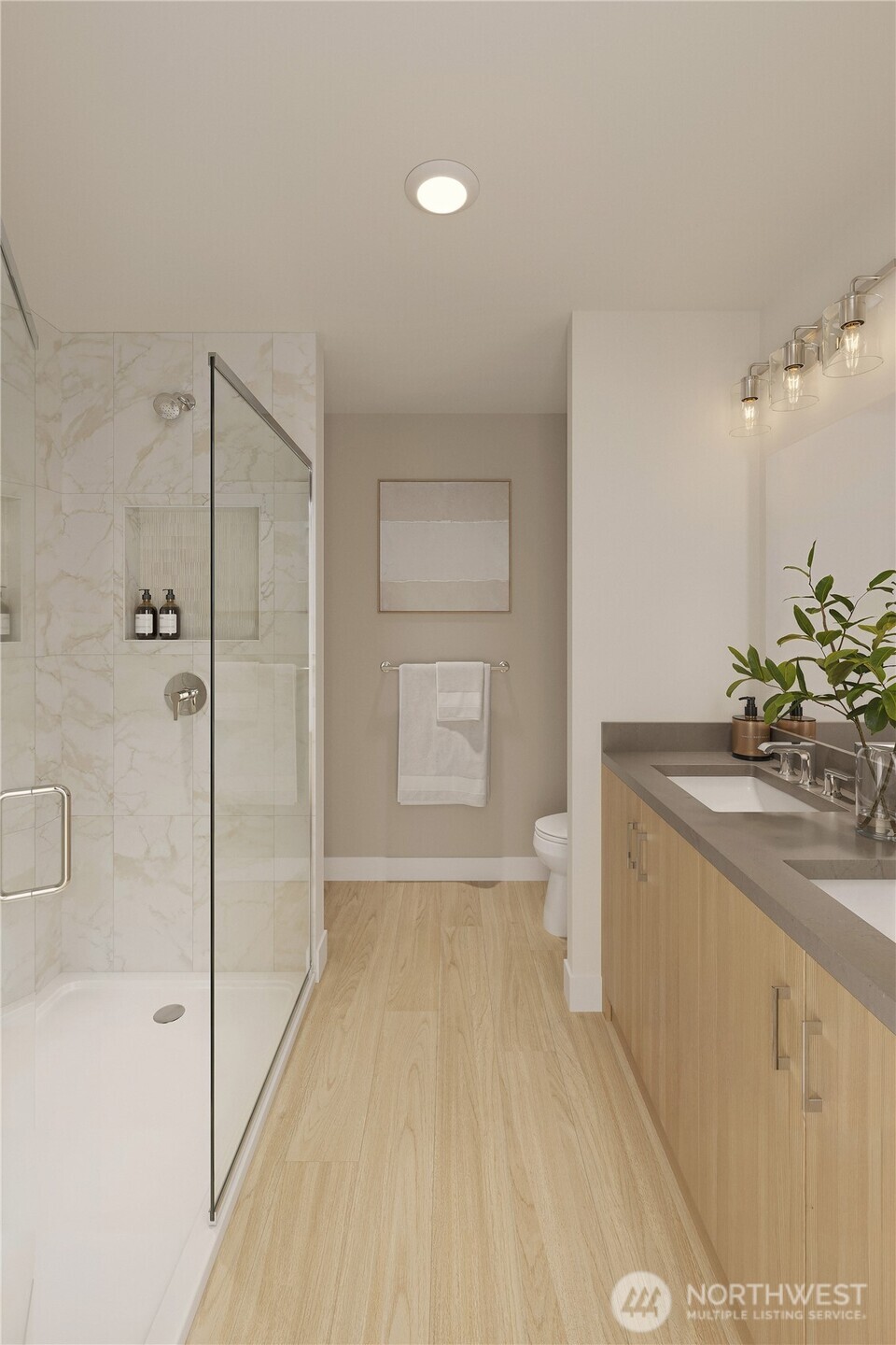 337 Northeast 155th Street Shoreline, WA 98155 - Photo 5 of 15 a bathroom with a sink a toilet and shower