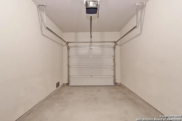 a view of room and garage