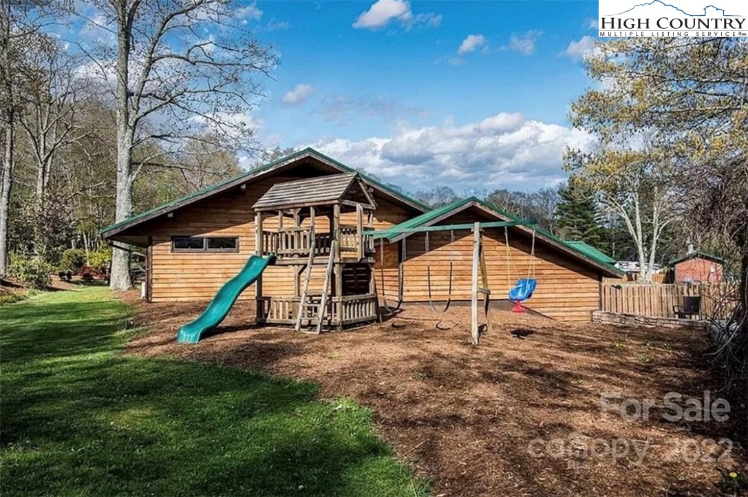 85 Jack Pine Loop Newland, NC 28657 - Photo 19 of 29 a view of a house with a yard and wooden fence