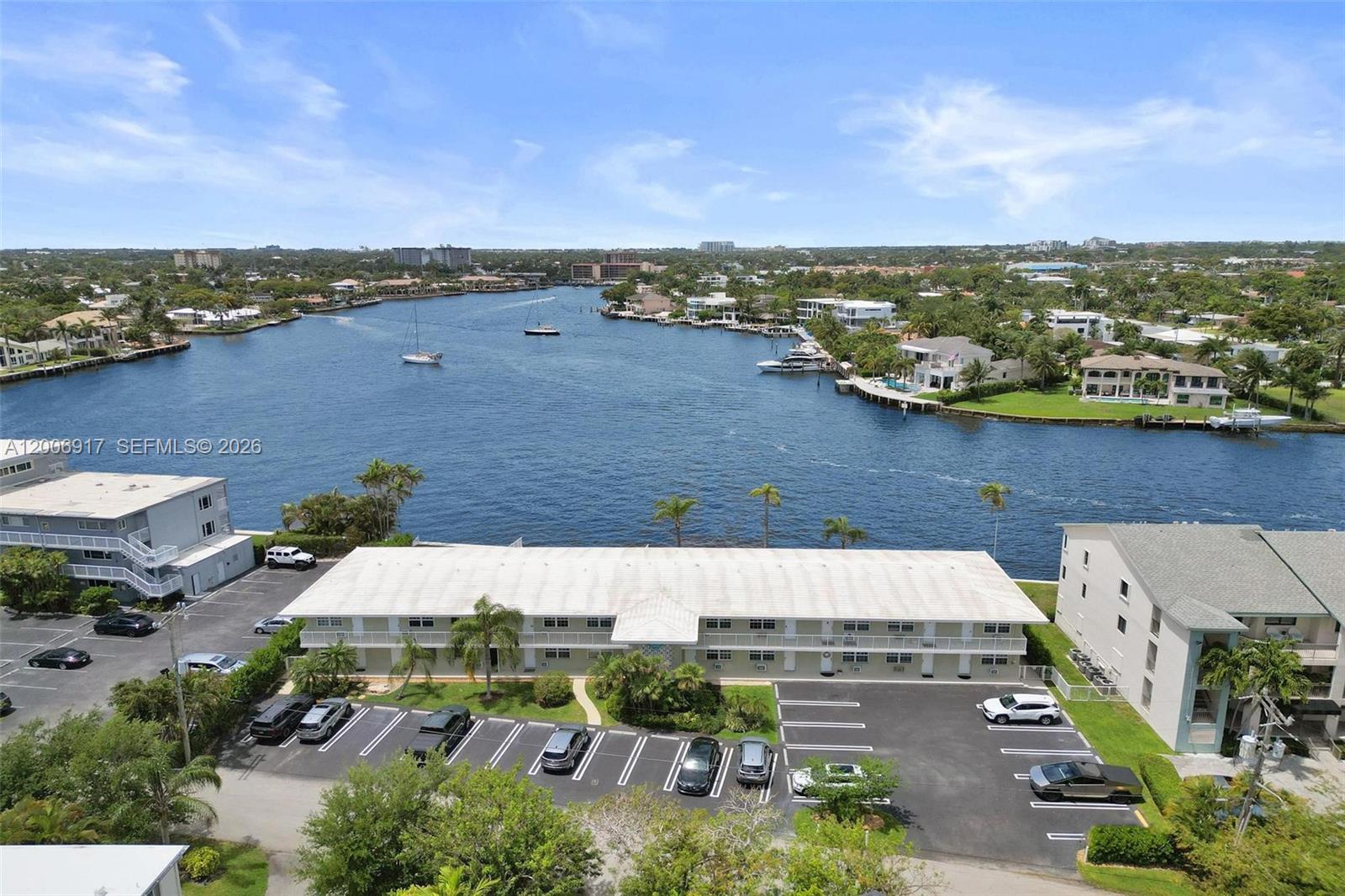 1105 South Riverside Drive, Unit 107 Pompano Beach, FL 33062 - Photo 1 of 31 an aerial view of a house with a garden