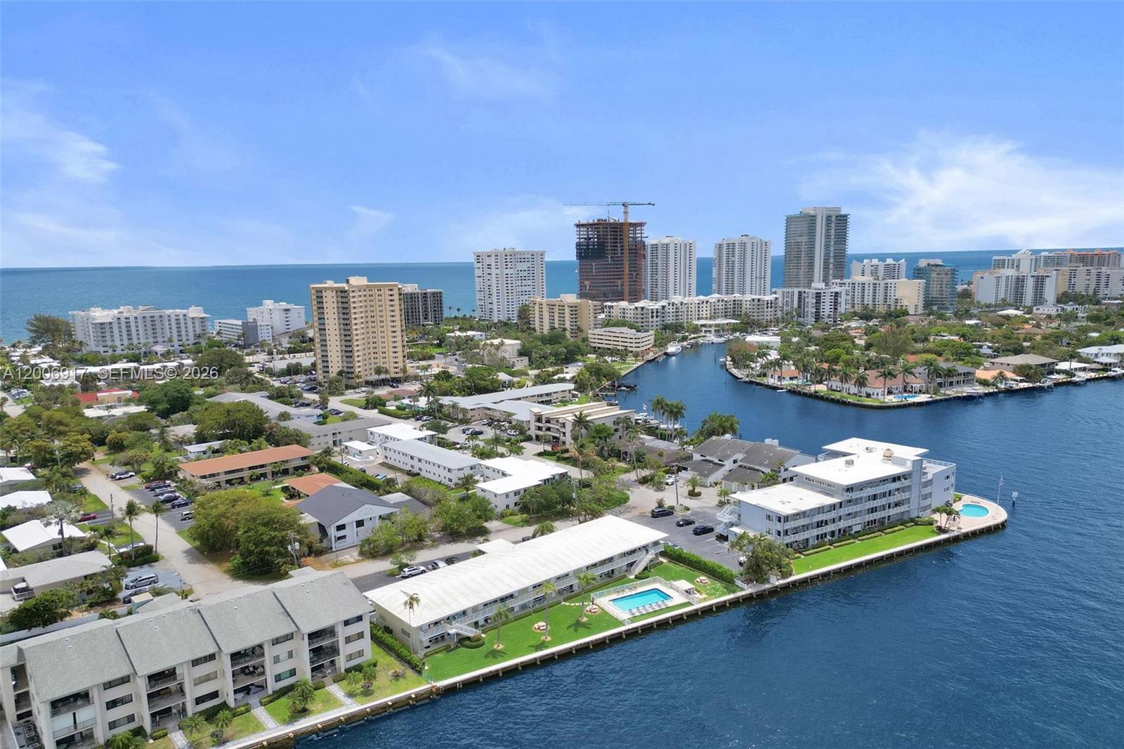 1105 South Riverside Drive, Unit 107 Pompano Beach, FL 33062 - Photo 24 of 31 a view of a city with tall buildings