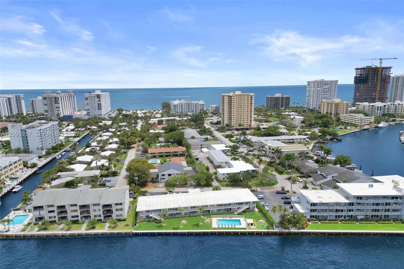 1105 South Riverside Drive, Unit 107 Pompano Beach, FL 33062 - Photo 26 of 31 a view of a city with tall buildings