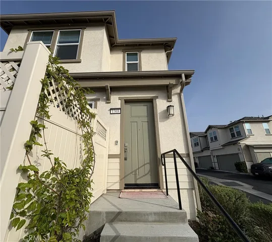 a view of a house with many windows