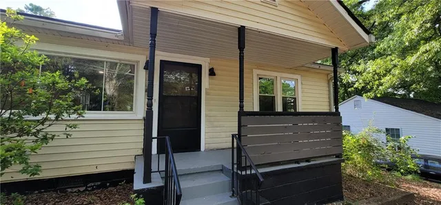 a view of a house with a door