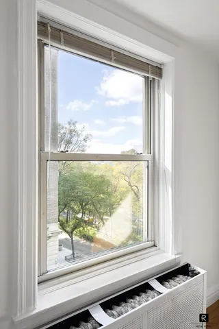 an empty room with a window