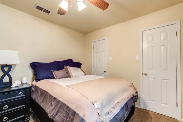 a view of backyard with green space