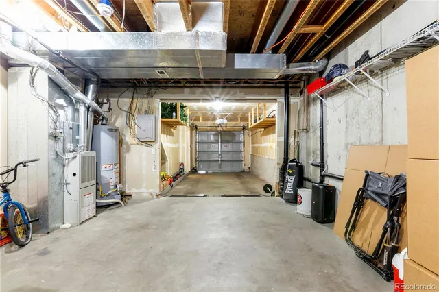 a view of a balcony with wooden floor and fence