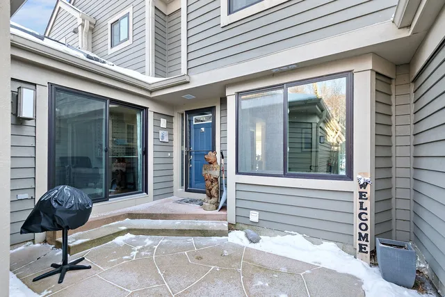 a view of a entryway door front of house