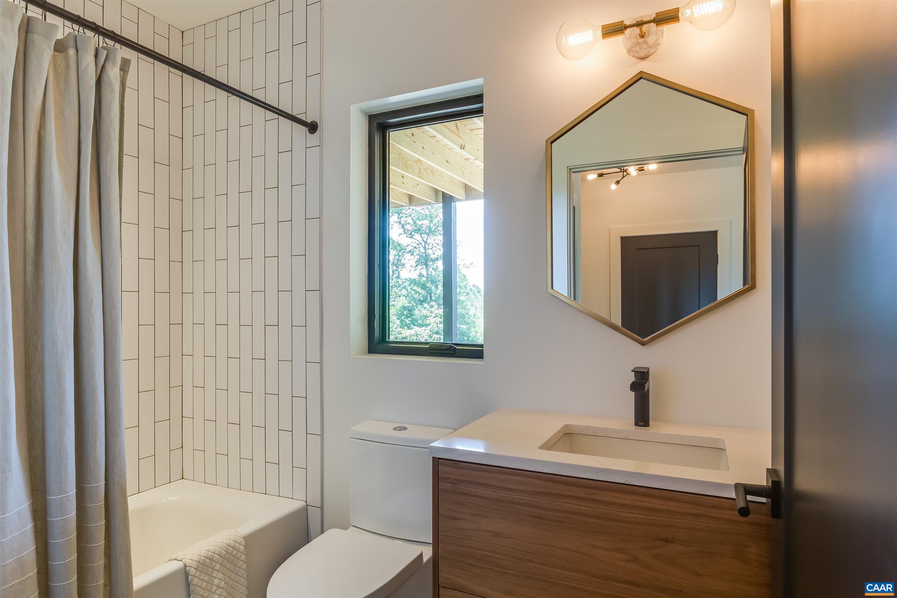 809 Gilliams Mountain Road Charlottesville, VA 22903 - Photo 64 of 68 a bathroom with a sink mirror vanity and toilet