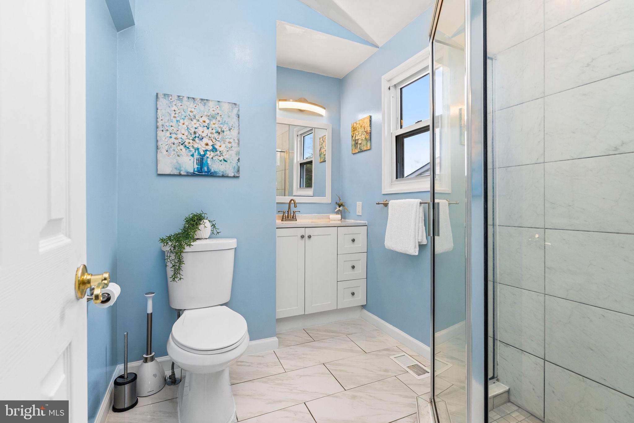 313 Park Hall South Laurel, MD 20724 - Photo 15 of 30 a bathroom with a toilet sink and mirror