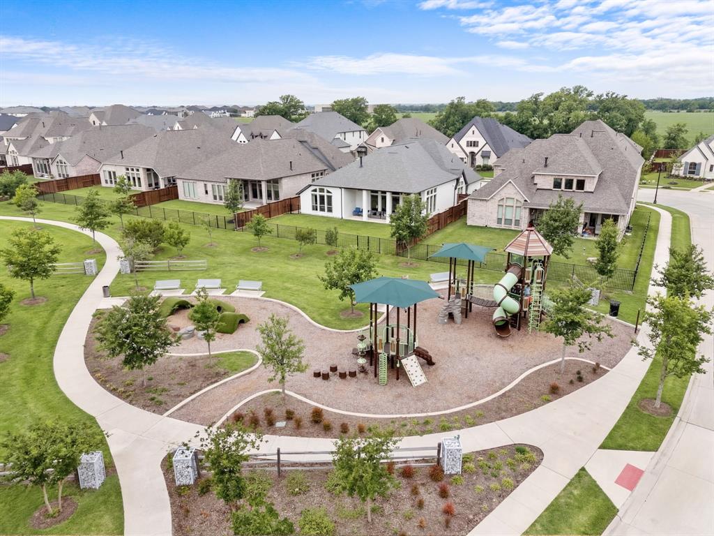 1632 Cotton Road Van Alstyne, TX 75495 - Photo 30 of 40 an aerial view of a house with outdoor space garden and lake view