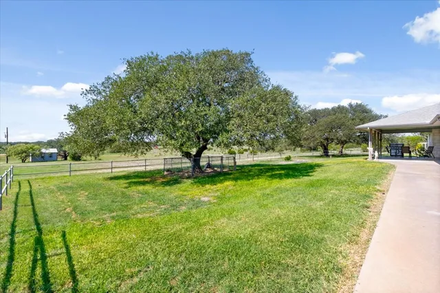 a view of yard with green space