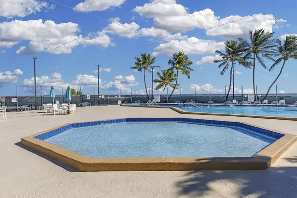 a view of outdoor space with swimming pool