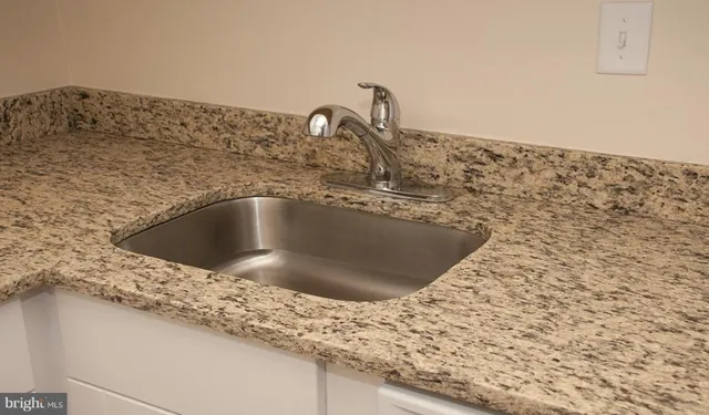 a close view of sink and tap