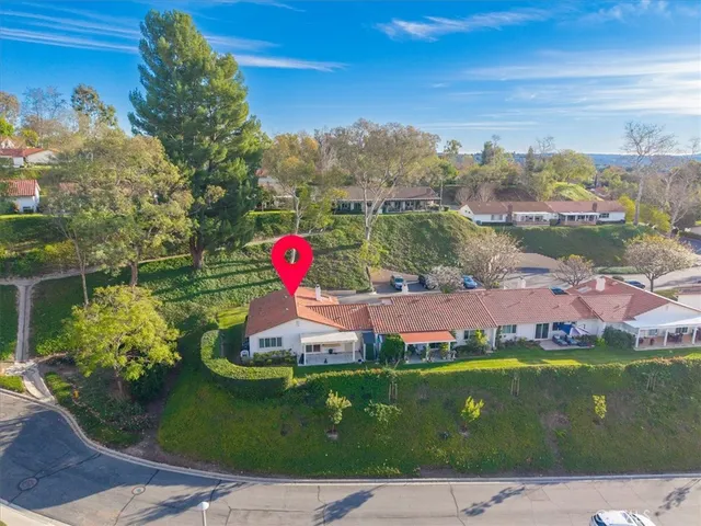 a view of a lake with a garden