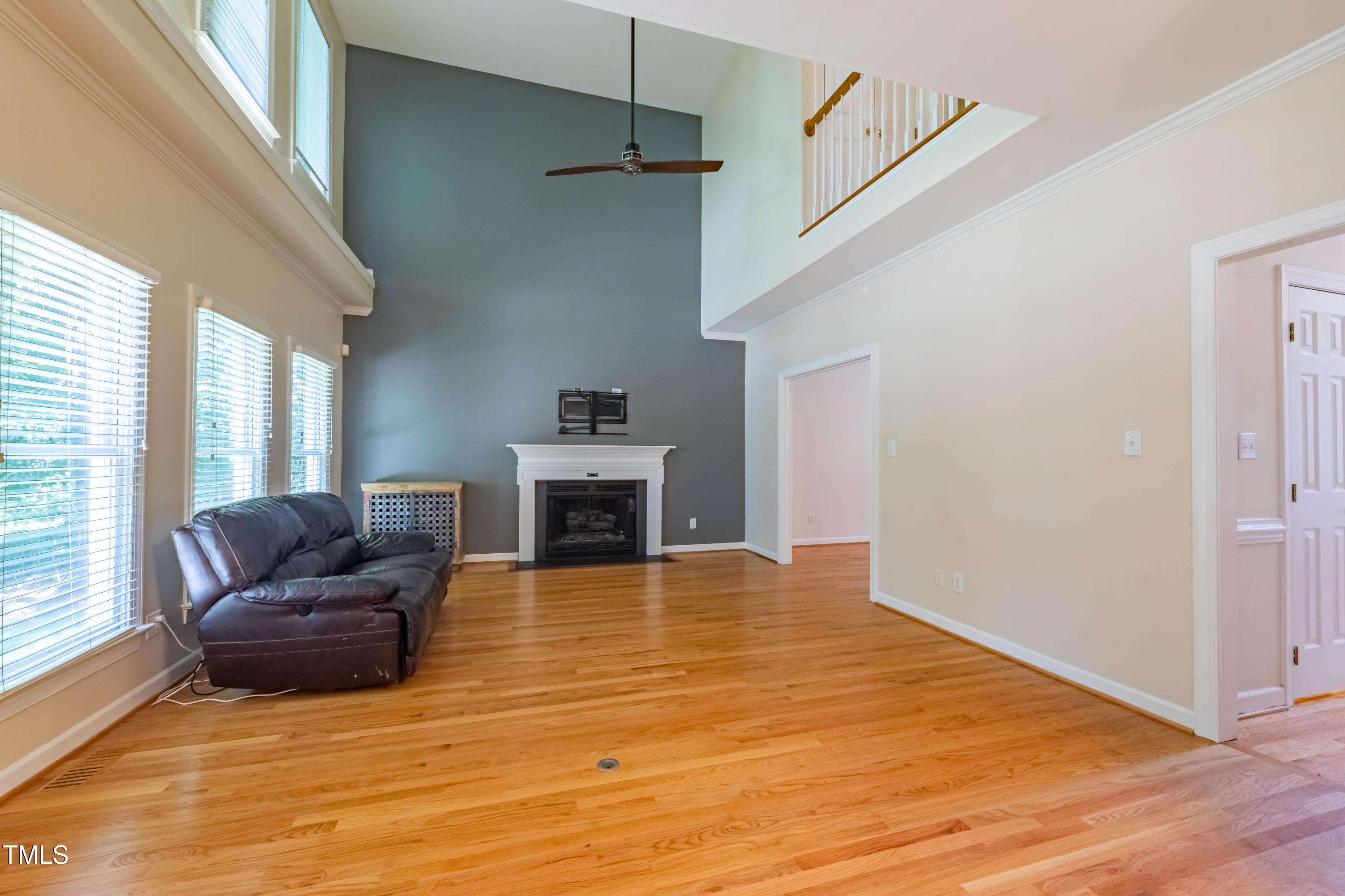 3009 Walton Heath Court Raleigh, NC 27612 - Photo 15 of 40 a living room with furniture and a fireplace