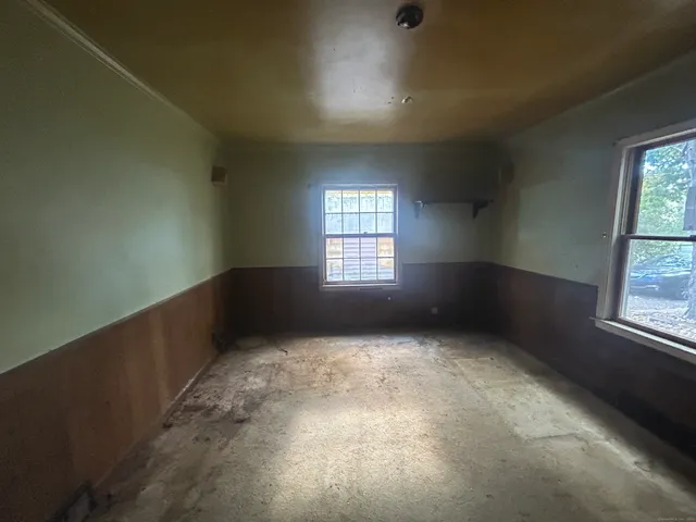an empty room with a window